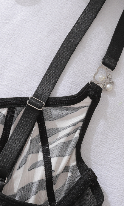 Vanessa 3D Lace Corpiño&Thong Set